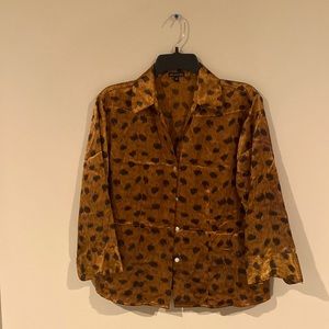 Vintage Gold and Black  blouse